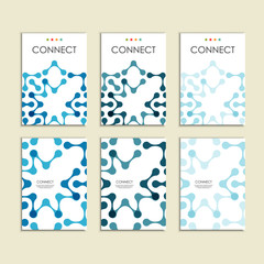 Abstract connect figure on brochure template