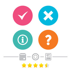 Fototapeta premium Information icons. Question FAQ symbol.