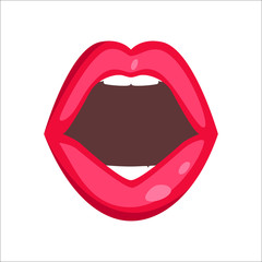 Naklejka premium Woman lips vector illustration.