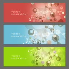 Naklejka na ściany i meble Abstract molecules design. Vector illustration