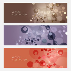 Abstract molecules design. Vector illustration