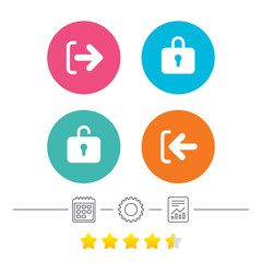 Login and Logout icons. Sign in icon. Locker.
