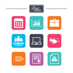 Office, documents and business icons.