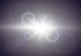 Sunlight special lens flare light effect. Abstract Shining Background. Vector illustration