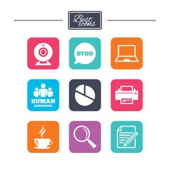 Office, documents and business icons.