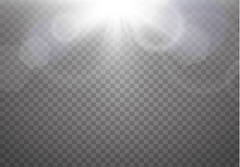 Sunlight special lens flare light effect. Abstract Shining Background. Vector illustration