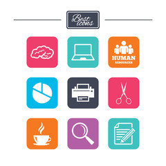 Office, documents and business icons.