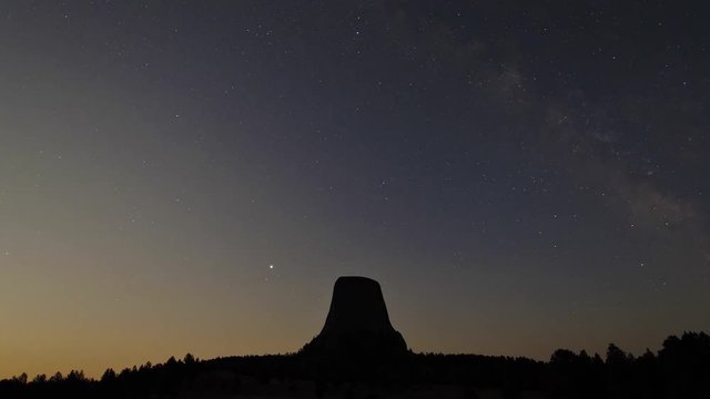 Moonrise Over Devils Tower