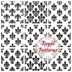Royal floral vector seamless patterns set © Vector Tradition