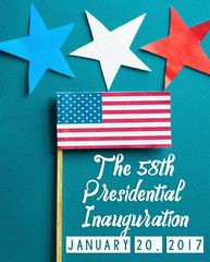 The 58th Presidential Inauguration Day On January 20, 2017. Americans celebrate the newly elected US President background