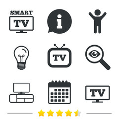 Smart TV mode icon. Retro television symbol.