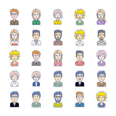 Vector avatars of illustration