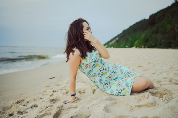 Young woman on a beach