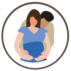 white pregnant logo