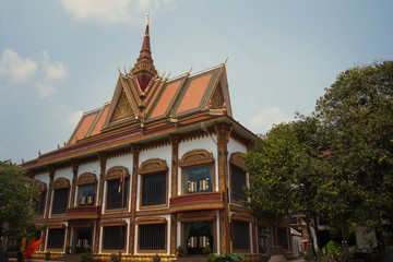 Naklejka premium Angkor Wat. Temple. Khmer civilization. Siem Reap. Tourism in Cambodia