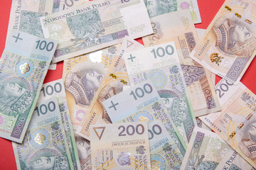 Polish zloty in notes and coins