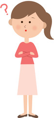 女性　疑問　考える