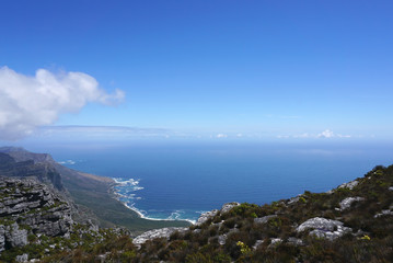 Fototapeta na wymiar scenic landscape of Camp bay, Cape town, South Africa