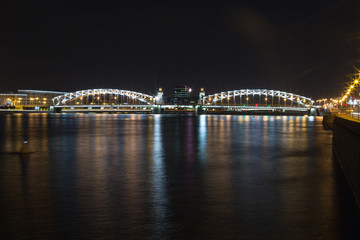 Fototapeta na wymiar Bolsheokhtinsky bridge