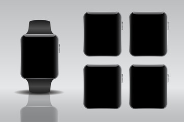 Smart electronic intelligence watch.Vector illustration