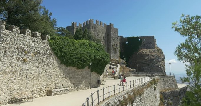 The Norman castle in the historic town of Erice, Sicily (Italy)