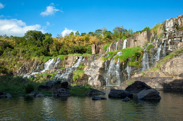 Fototapeta na wymiar Landscape of Pongour waterfall in Lam Dong province, Vietnam.