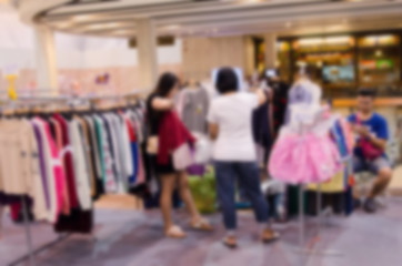 Blurred of shopping