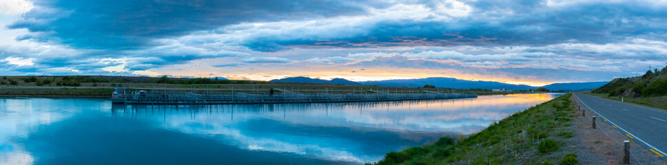Fototapeta premium Salmon Pens, Tekapo New Zealand
