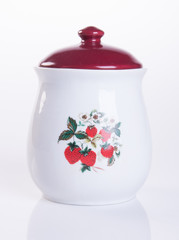 jar or ceramic jar on a background.