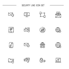 Internet secuirity icon set