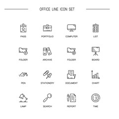 Office icon set