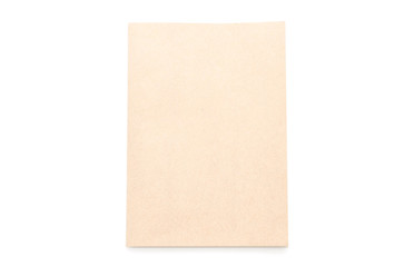 Blank notebook on white