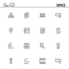 Office icon set