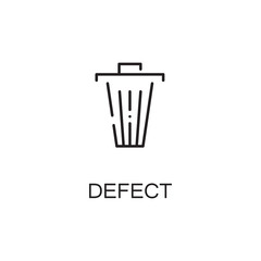 Dustbin line icon