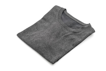 shirt. folded t-shirt on white