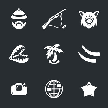 Vector Icons Set of Safari.