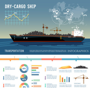 Cargo ship. Logistics and transportation concept. Tanker