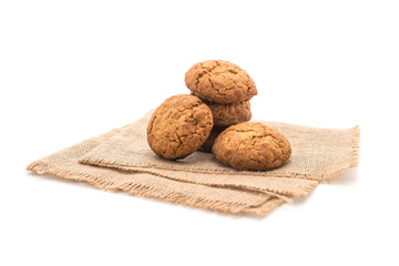 oatmeal raisin cookies on white