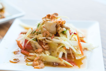 Thai Style Papaya Salad with Satled Eggs