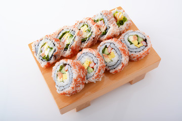 おいしそうなおカリフォルニアロール巻き
