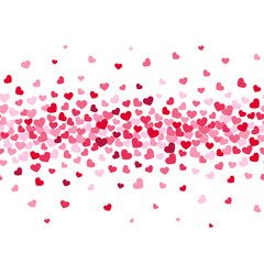 Romance red hearts flow holiday decoration for valentines day