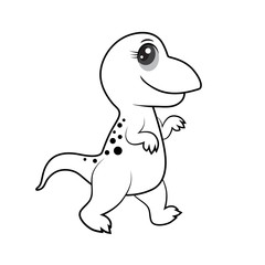 illustration of cute dinosaurs cartoon EPS10 File on white backg