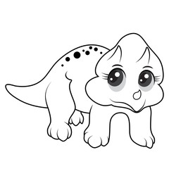 illustration of cute dinosaurs cartoon EPS10 File on white backg