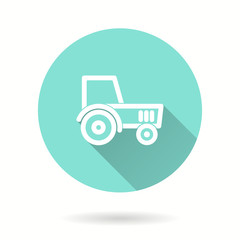 Tractor - vector icon.
