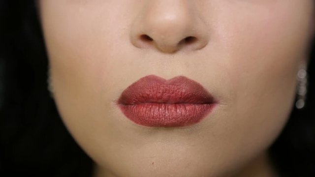 Female lips close up