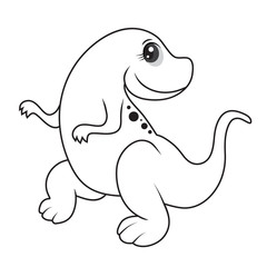 illustration of cute dinosaurs cartoon EPS10 File on white backg