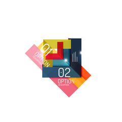 Geometric modern infographic options templates