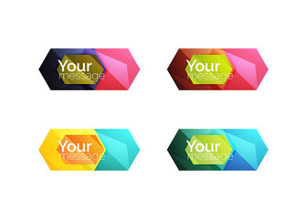 Vector shiny blank web option boxes