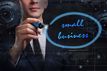 Business, Technology, Internet and network concept. Young busine