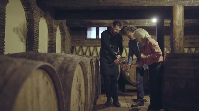 Senior couple at a wine tasting